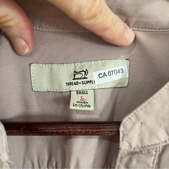 Thread & Supply Button-Down Tan Midi Dress - Picture 4 of 11